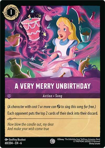 A Very Merry Unbirthday 60/204 Azurite Sea Lorcana card