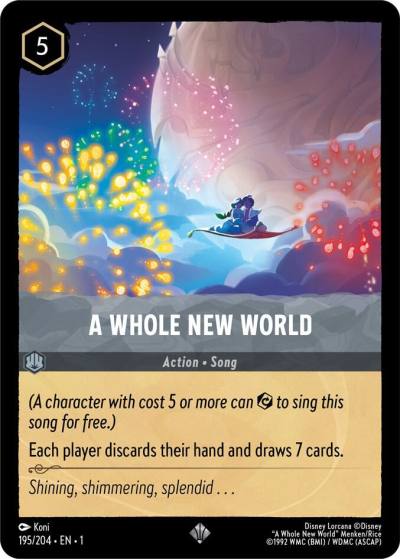 A Whole New World 195/204 The First Chapter Lorcana card