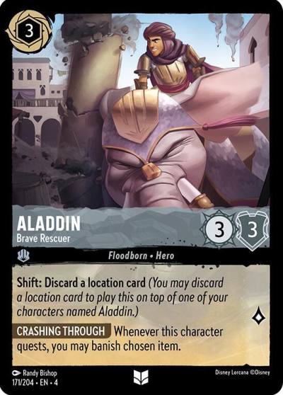 Aladdin Brave Rescuer 171/204 Ursula's Return Lorcana card