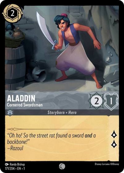 Aladdin Cornered Swordsman 171/204 The First Chapter Lorcana card