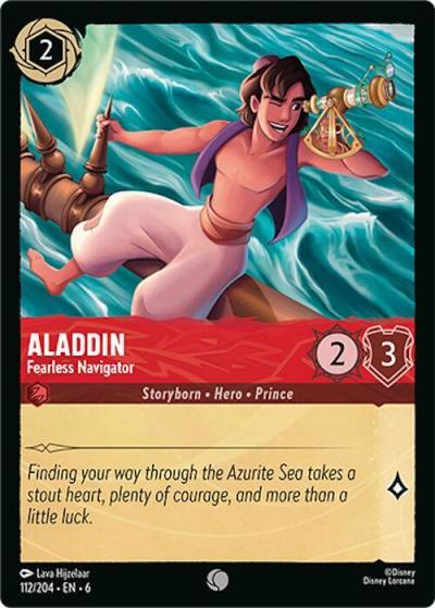 Aladdin Fearless Navigator 112/204 Azurite Sea Lorcana card