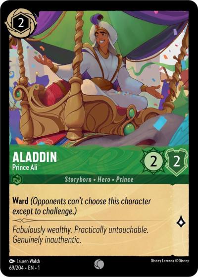 Aladdin Prince Ali 69/204 The First Chapter Lorcana card