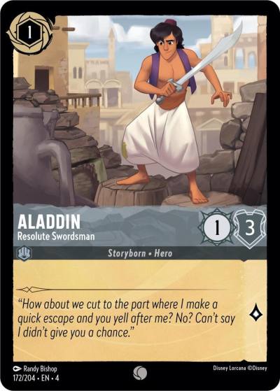 Aladdin Resolute Swordsman 172/204 Ursula's Return Lorcana card