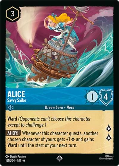 Alice Savvy Sailor 161/204 Azurite Sea Lorcana card