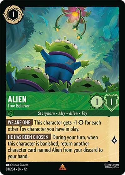 Alien True Believer 83/204 Wilds Unknown Lorcana card