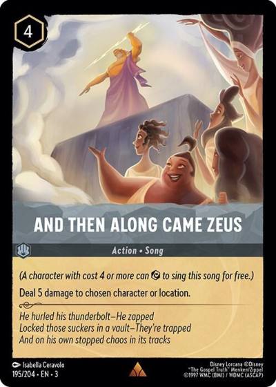 And Then Along Came Zeus 195/204 Into the Inklands Lorcana card