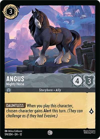 Angus Mighty Horse 174/204 Wilds Unknown Lorcana card