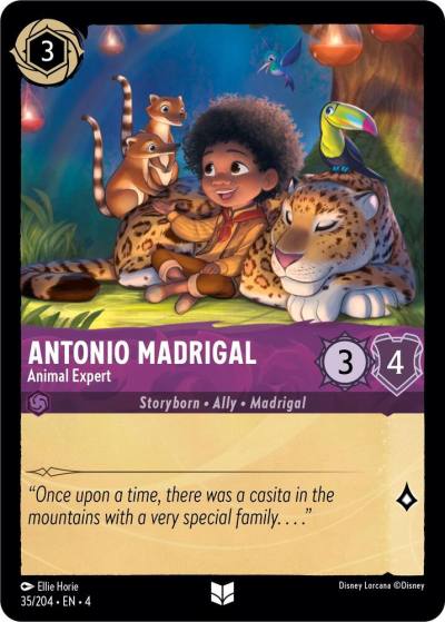 Antonio Madrigal Animal Expert 35/204 Ursula's Return Lorcana card