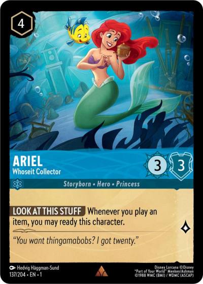 Ariel Whoseit Collector 137/204 The First Chapter Lorcana card