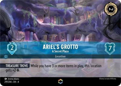 Ariels Grotto A Secret Place Enchanted 219/204 Ursula's Return Lorcana card