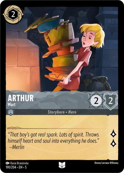 Arthur Wart 190/204 Shimmering Skies Lorcana card
