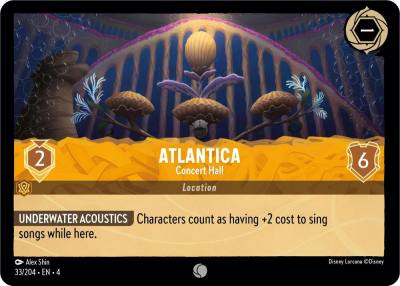 Atlantica Concert Hall 33/204 Ursula's Return Lorcana card