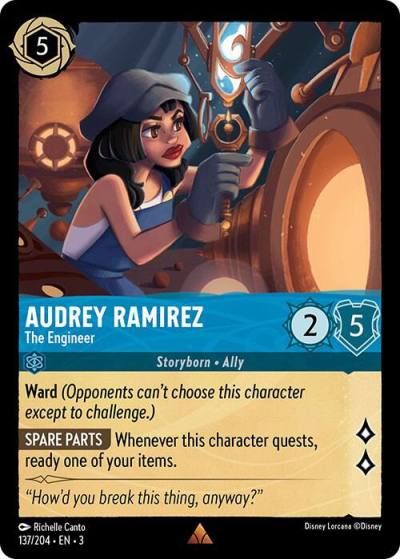 Audrey Ramirez The Engineer 137/204 Into the Inklands Lorcana card
