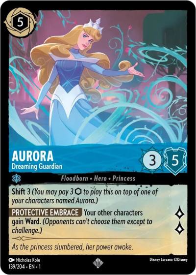 Aurora Dreaming Guardian 139/204 The First Chapter Lorcana card