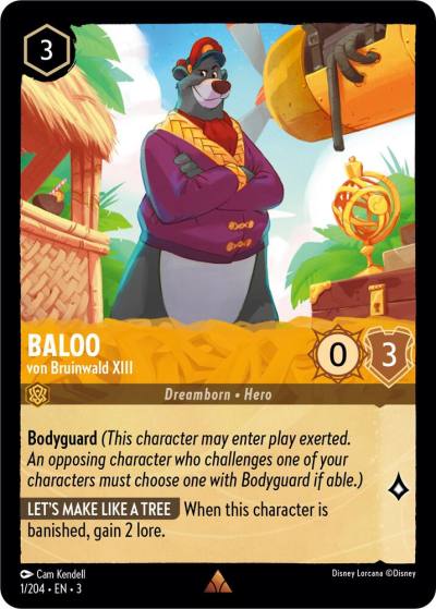 Baloo von Bruinwald XIII 1/204 Into the Inklands Lorcana card