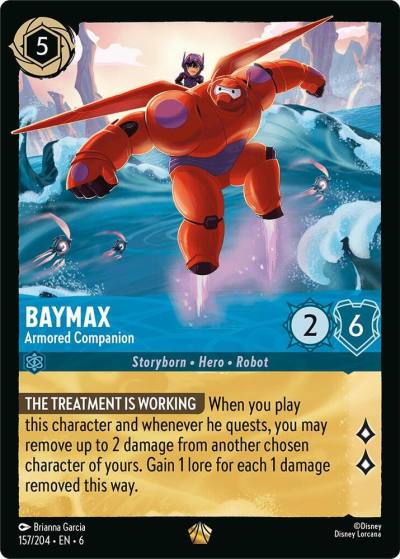 Baymax Armored Companion 157/204 Azurite Sea Lorcana card