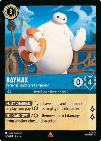 Baymax Personal Healthcare Companion 156/204 Azurite Sea Lorcana card