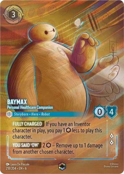 Baymax Personal Healthcare Companion Enchanted 218/204 Azurite Sea Lorcana card