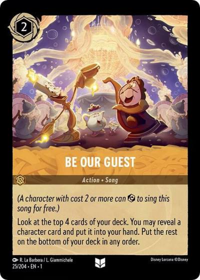 Be Our Guest 25/204 The First Chapter Lorcana card