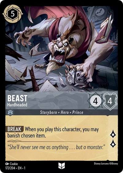 Beast Hardheaded 172/204 The First Chapter Lorcana card