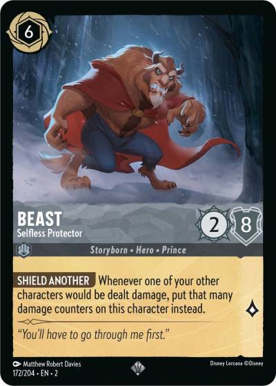 Beast Selfless Protector 172/204 Rise of the Floodborn Lorcana card