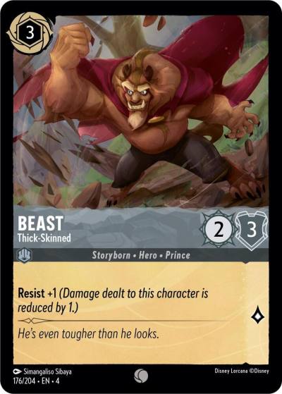 Beast Thick Skinned 176/204 Ursula's Return Lorcana card