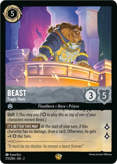 Beast Tragic Hero 173/204 Rise of the Floodborn Lorcana card