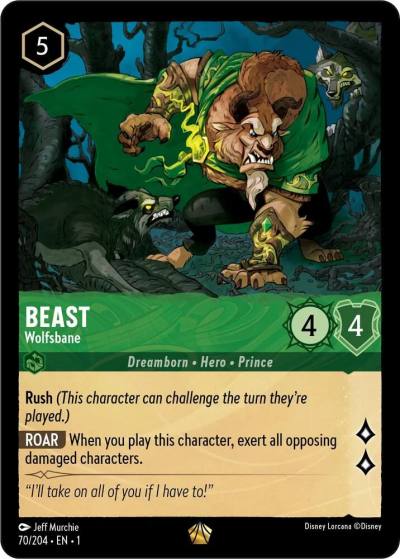 Beast Wolfsbane 70/204 The First Chapter Lorcana card