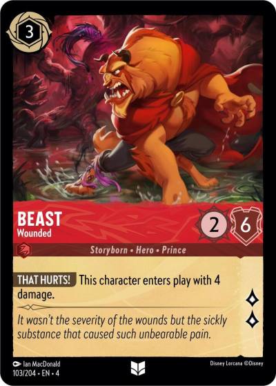 Beast Wounded 103/204 Ursula's Return Lorcana card