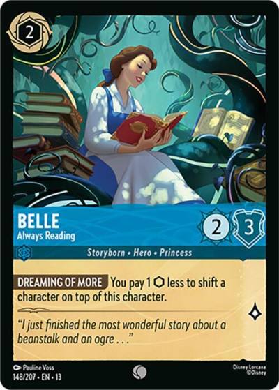 Belle Always Reading 148/204 Attack of the Vine! Lorcana card