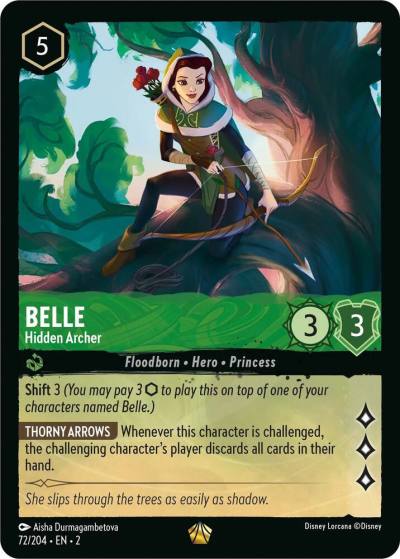 Belle Hidden Archer 72/204 Rise of the Floodborn Lorcana card