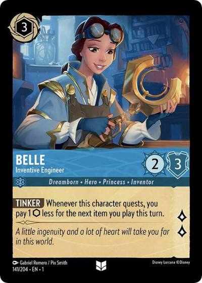 Belle Inventive Engineer 141/204 The First Chapter Lorcana card