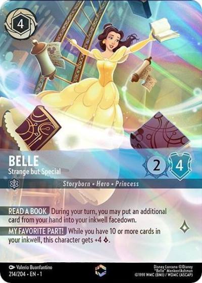 Belle Strange but Special Enchanted 214/204 The First Chapter Lorcana card
