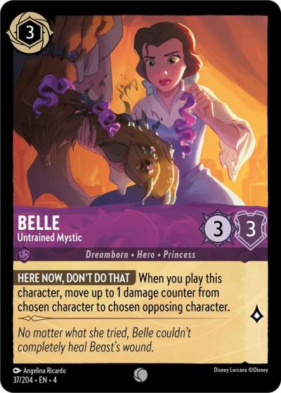 Belle Untrained Mystic 37/204 Ursula's Return Lorcana card