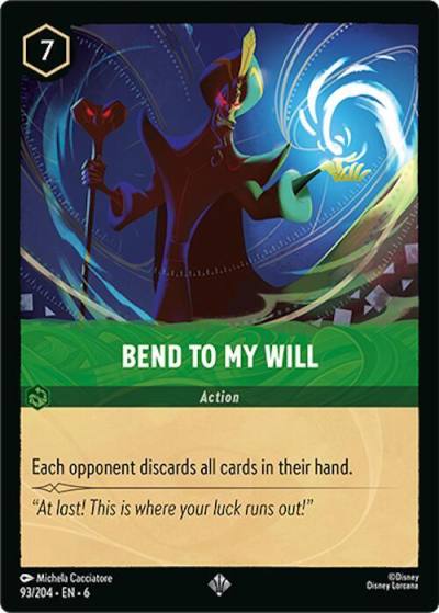 Bend to My Will 93/204 Azurite Sea Lorcana card