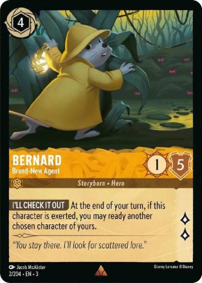 Bernard Brand New Agent 2/204 Into the Inklands Lorcana card