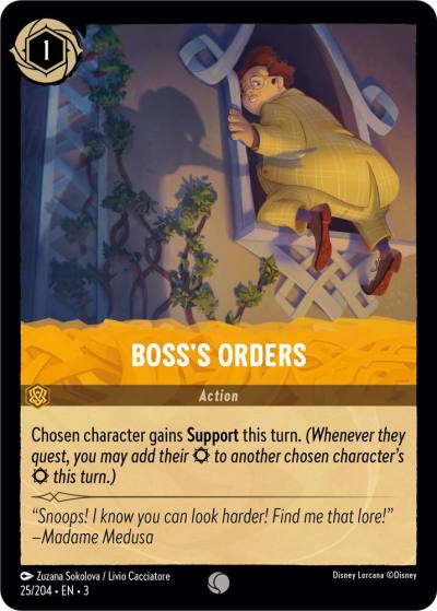 Bosss Orders 25/204 Into the Inklands Lorcana card