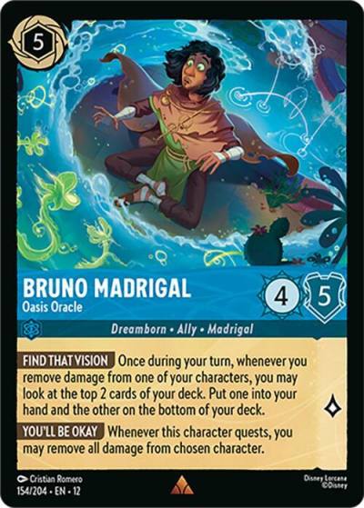 Bruno Madrigal Oasis Oracle 154/204 Wilds Unknown Lorcana card