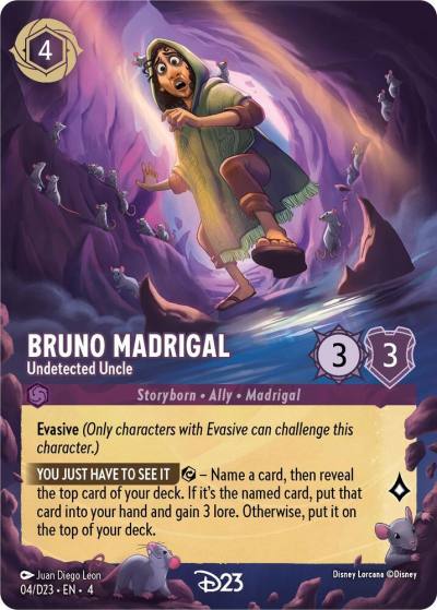 Bruno Madrigal Undetected Uncle 4 D23 Promos Lorcana card