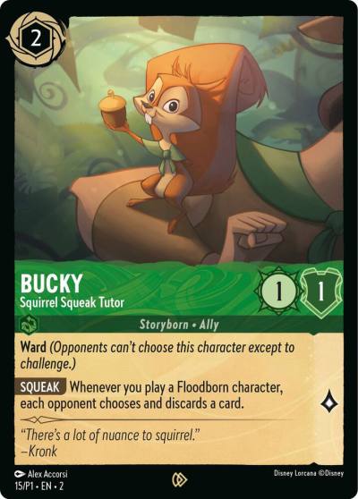 Bucky Squirrel Squeak Tutor 15 Disney Lorcana Promo Cards Lorcana card