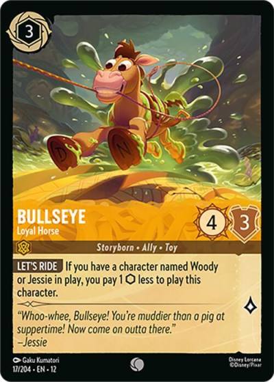 Bullseye Loyal Horse 17/204 Wilds Unknown Lorcana card