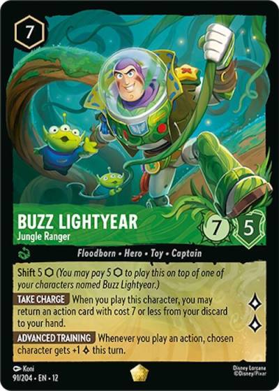 Buzz Lightyear Jungle Ranger 91/204 Wilds Unknown Lorcana card