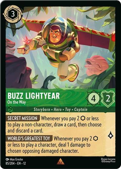 Buzz Lightyear On the Way 85/204 Wilds Unknown Lorcana card