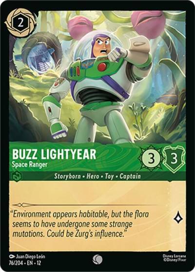 Buzz Lightyear Space Ranger 76/204 Wilds Unknown Lorcana card