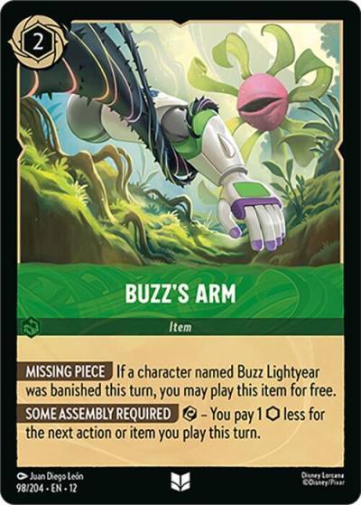 Buzz's Arm 98/204 Wilds Unknown Lorcana card