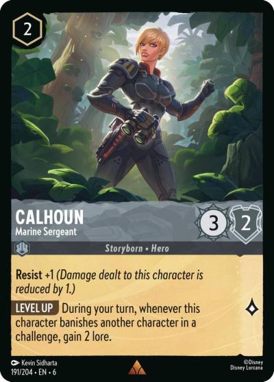 Calhoun Marine Sergeant 191/204 Azurite Sea Lorcana card