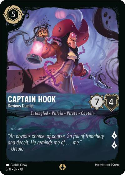 Captain Hook Devious Duelist 45747 Illumineer's Quest: Deep Trouble Lorcana card