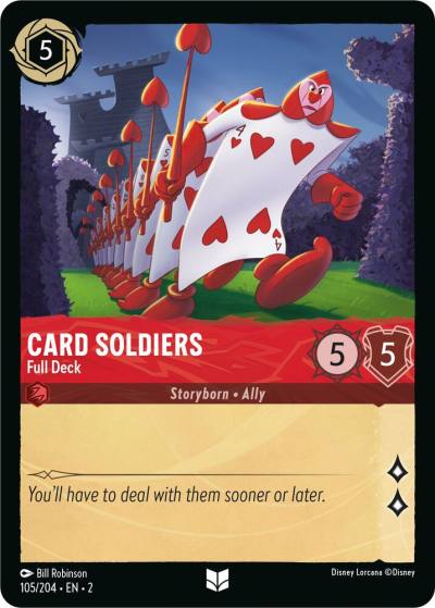 Card Soldiers Full Deck 105/204 Rise of the Floodborn Lorcana card