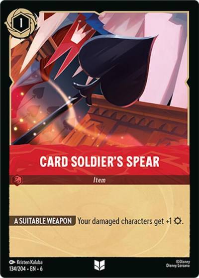 Card Soldiers Spear 134/204 Azurite Sea Lorcana card