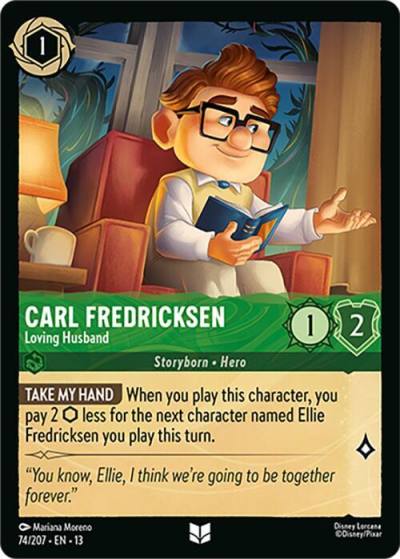 Carl Fredricksen Loving Husband 74/204 Attack of the Vine! Lorcana card